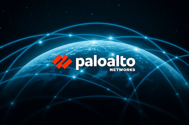 Palo Alto firewall setup and global network security illustration